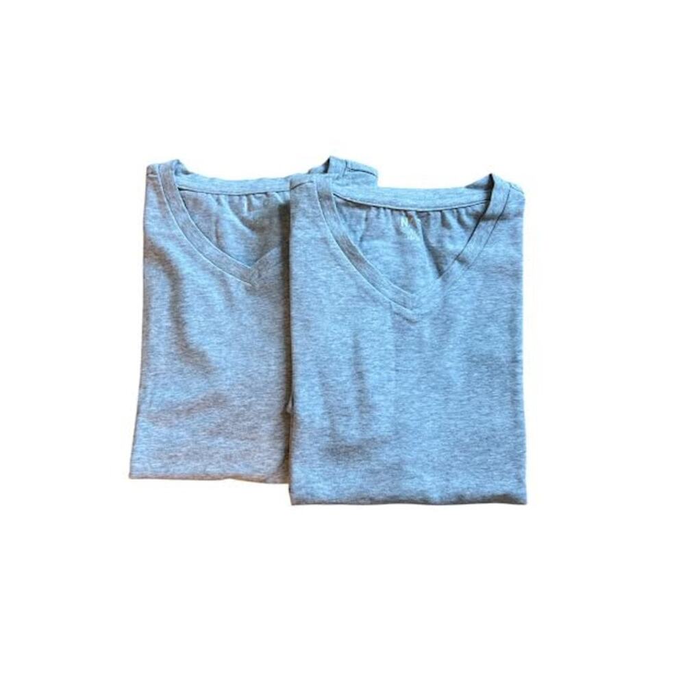 UNACOO Kids Short Sleeve Crew Neck Tees, Grey/Navy, XL 11-12T, 2 pk